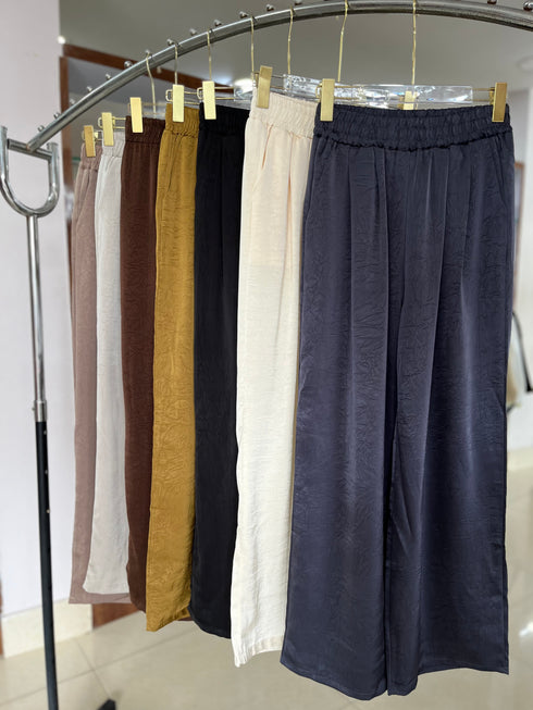 Casual Straight Cut Loose Trousers